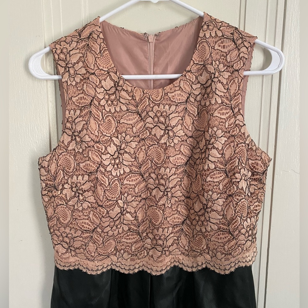 Calvin Klein dress with faux leather skirt - Picture 2 of 10